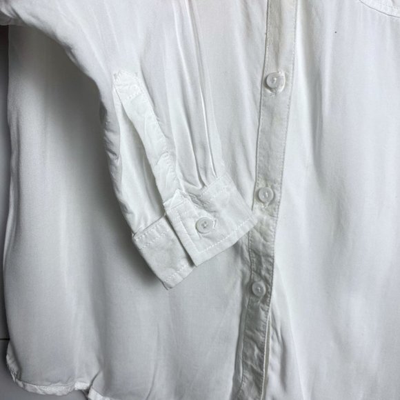 BeachLunchLounge White Casual Lightweight Button Down Casual Small - Picture 3 of 8
